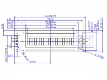 20x2 alphanumerisches LCD-Modul