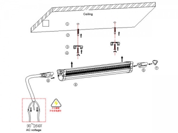 Integrierte T5 LED-Leuchtstoffröhre für Reihenschaltung