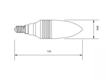 E14 LED-Kerzenlampe mit mattierter Abdeckung