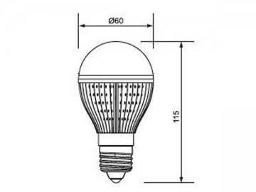 7W LED-Glühbirne