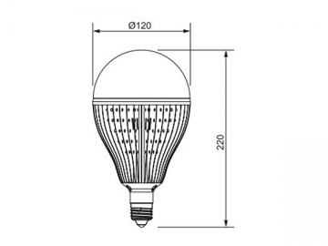 LED-Birne mit Kühlrippe