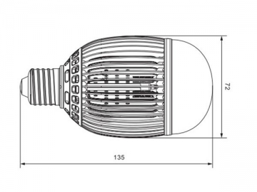 LED-Birne mit Kühlrippe