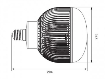 E40 LED-Birne mit Kühlrippe