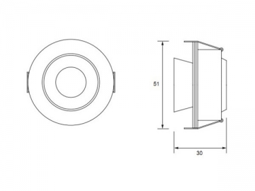 1W LED-Einbauleuchte