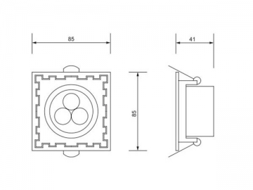 3W LED-Deckeneinbauleute