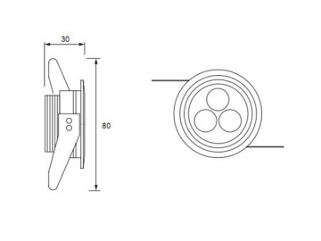 3W LED-Deckeneinbauleute