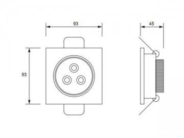 Acryl-LED-Deckeneinbauleuchte