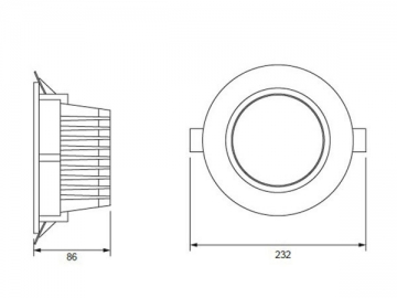 LED-Strahler mit mattierter Abdeckung