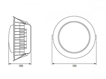 LED-Strahler mit mattierter Abdeckung