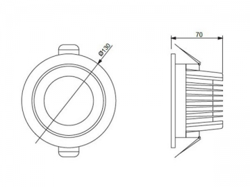 LED-Strahler mit mattierter Abdeckung