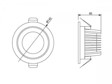 LED-Strahler mit mattierter Abdeckung