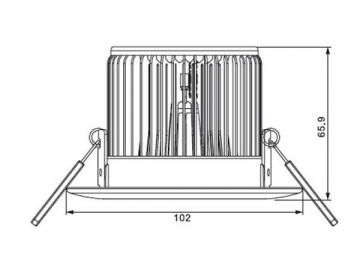 LED-Strahler mit mattierter Abdeckung