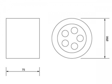 LED-Strahler mit transparenter Abdeckung