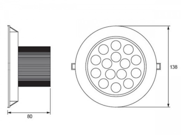 LED-Strahler mit transparenter Abdeckung