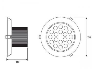 LED-Strahler mit transparenter Abdeckung