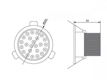 LED-Strahler mit transparenter Abdeckung