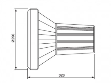 Aluminium-LED-Hallenleuchte mit Kühlrippe