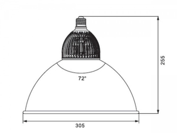 Aluminium-LED-Hallenleuchte mit Kühlrippe