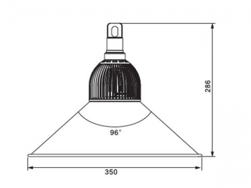 Aluminium-LED-Hallenleuchte mit Kühlrippe