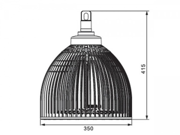 Aluminium-LED-Hallenleuchte mit Kühlrippe