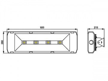 Integrierte LED-Tunnelleuchte