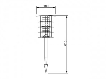 Solar-LED-Rasenlampe