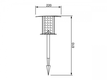 Solar-LED-Rasenlampe