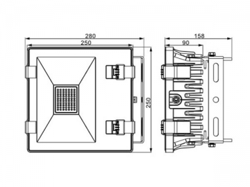 LED-Fluter mit der niedrigen Leistung