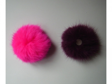 Pompons aus Kaninchenfell