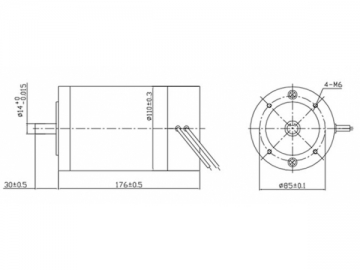 PMDC Bürstenmotor, 110mm