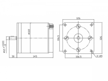 PMDC Bürstenmotor, 120mm