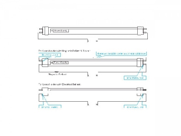 T8 LED-Leuchtröhre (mit isoliertem Treiber), 100-120LM/W