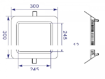 Quadratisches LED-Panel