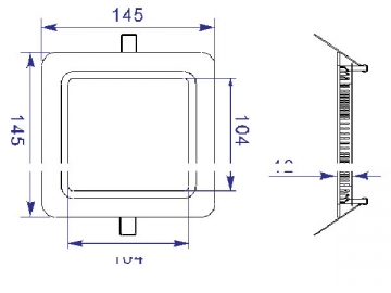 Quadratisches LED-Panel