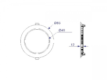 Rundes LED-Panel