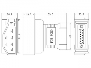 Ford-6 1Pin-Adapter