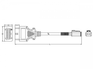 Harley Davidson-4-Pin-Kabel