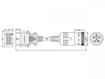 Cummins-6-Pin-Kabel