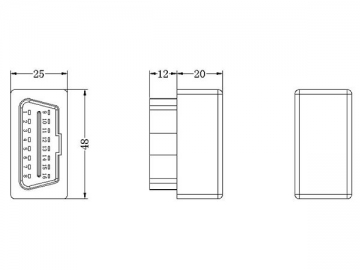 Mini-OBD-Steckergehäuse-B